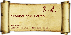 Kronhauser Laura névjegykártya