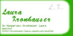 laura kronhauser business card